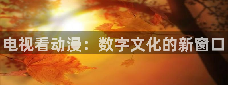 动漫天堂免费下载：电视看动漫：数字文化的新窗口